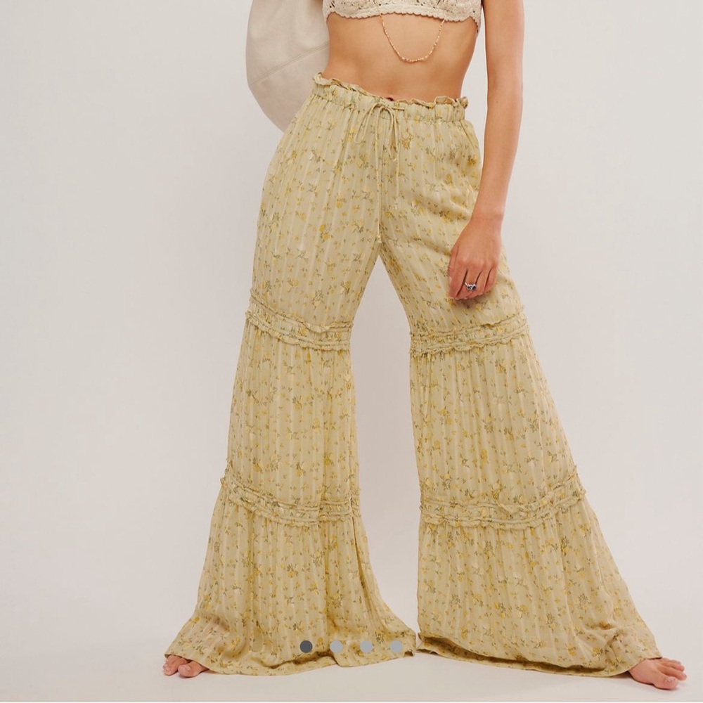 Free people emmaline pull on trousers in pink